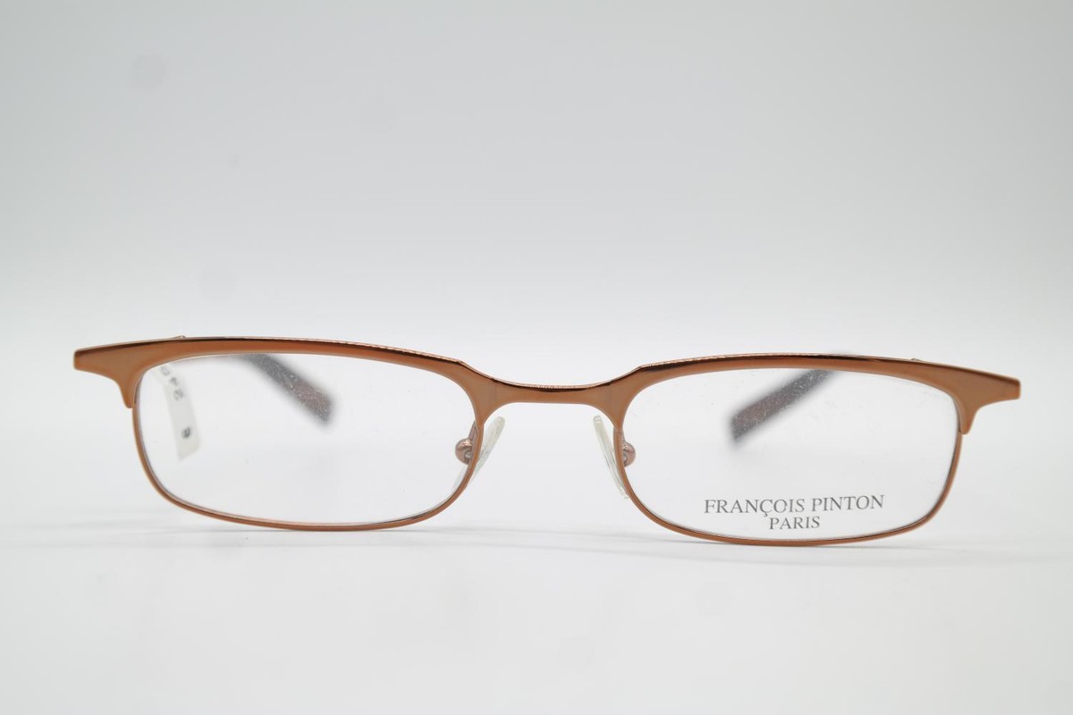 Lunettes Vintage Francois Pinton T 55 Bronze Ovale Monture NOS