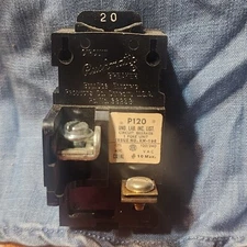 Pushmatic Bulldog Gould ITE Siemens P120 Single Pole 20 Amp Circuit Breaker