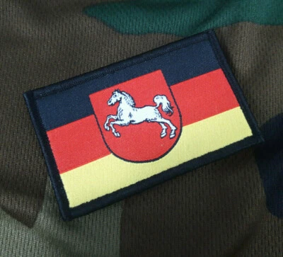 2 x Niedersachsen Deutschland Fun Moral Patch Klettverschluss Aufnäher Sachsen