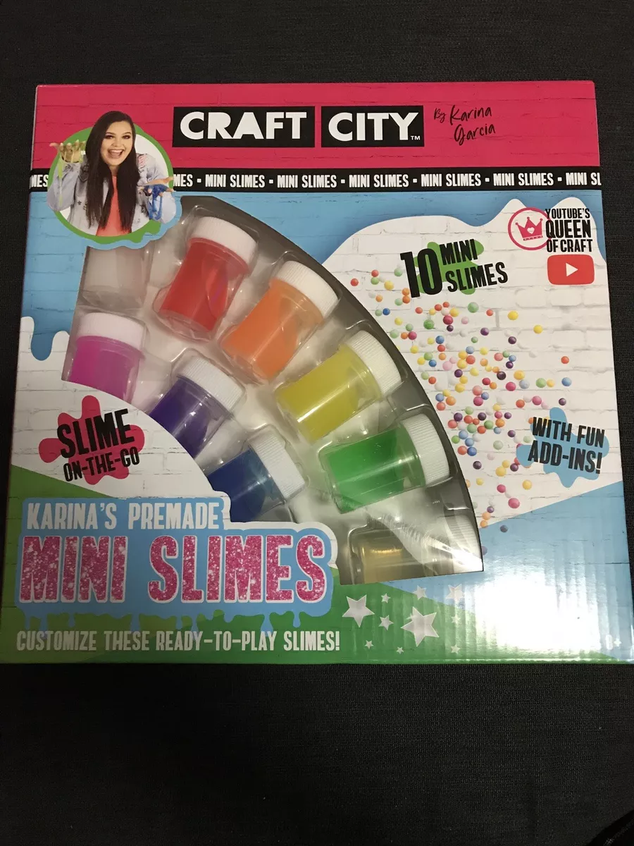 Craft City Karina Garcia DIY Mini Slime Kit 10 Pack Premade Slime