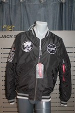 Alpha Industries MA-1 NASA Voyager 116105 /03 Black Reversible New