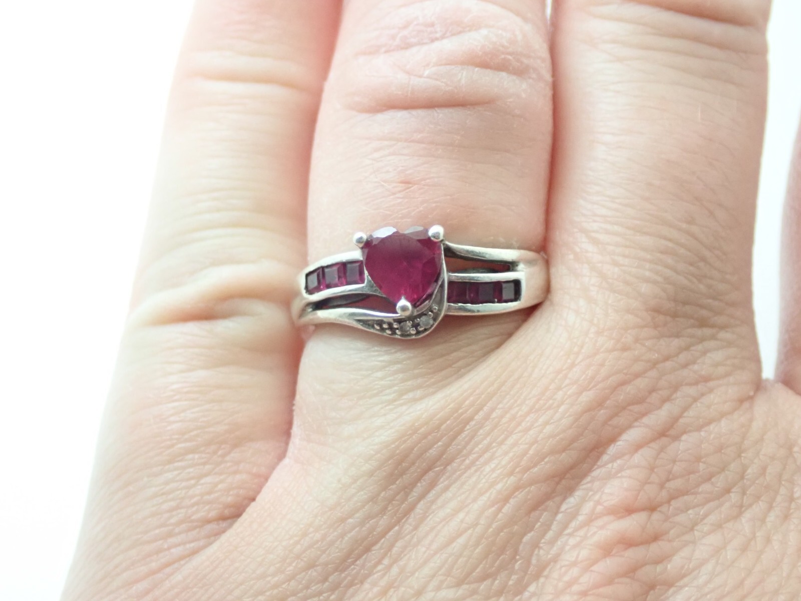 Chuck Clemency STS Signed Ruby Heart Diamond Ster… - image 9
