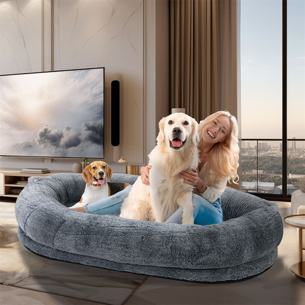 Bean Bag Fur Dog Beds Uk Human Sized Dog Bed Giant Faux Fur