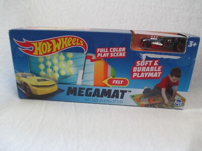 Hot Wheels Megamat Soft Durable Playmat Felt Car Age 3+ Full Color Play Scene