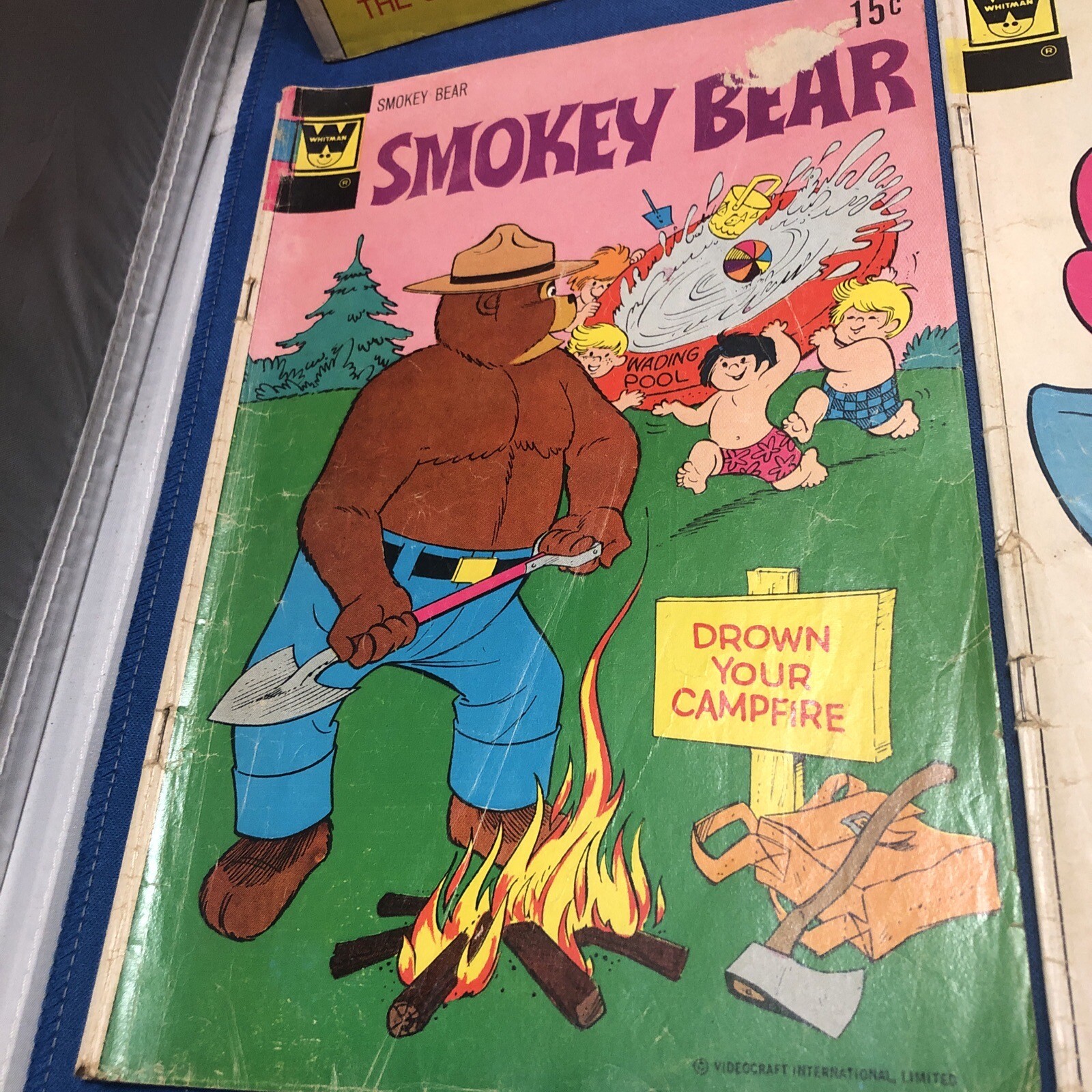 Lot of 4 Whitman Comic Books Super Goof,Smokey Bear,Funky Phantom, Baby Snoots