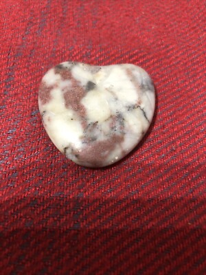 Love Stone-Heart Shaped Cream/Brown Marble Natural Stone 