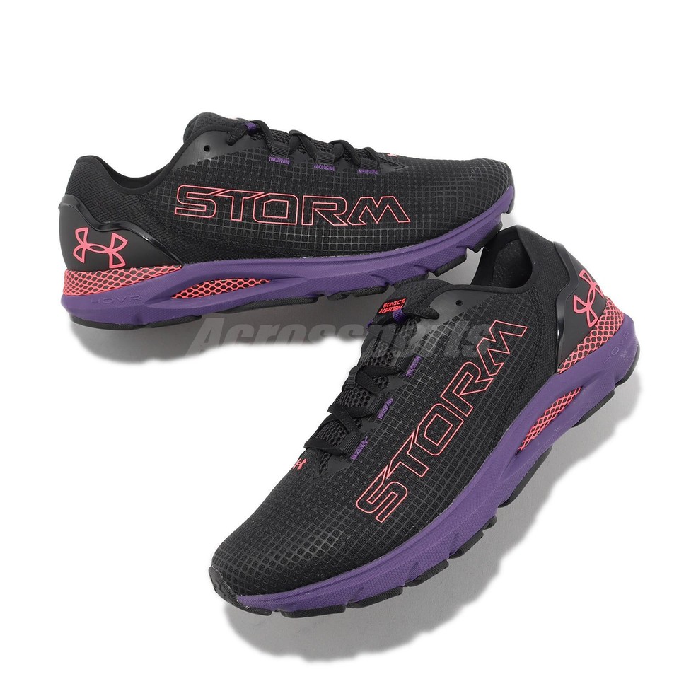 Under Armour HOVR Sonic 6 Storm UA Black Purple Men Running Shoes