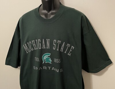 Vintage 90s MICHIGAN STATE SPARTANS ProPLAYER T-Shirt NWT NEW Old Stock 2XL