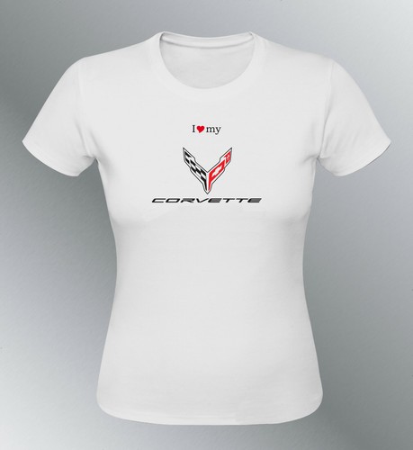 T-shirt Corvette S M XL XXL Woman ZR1 C2 C3 C4 C5 C6 C7 C8 Stingray Muscle Car - Picture 35 of 42