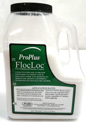 Profile ProPlus FlocLoc Enhanced Erosion Control / Soil Stabilizer 3 Lb Jug