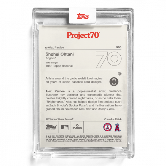 2021 TOPPS PROJECT 70 CARD #566 SHOHEI OHTANI - BY ALEX PARDEE | eBay