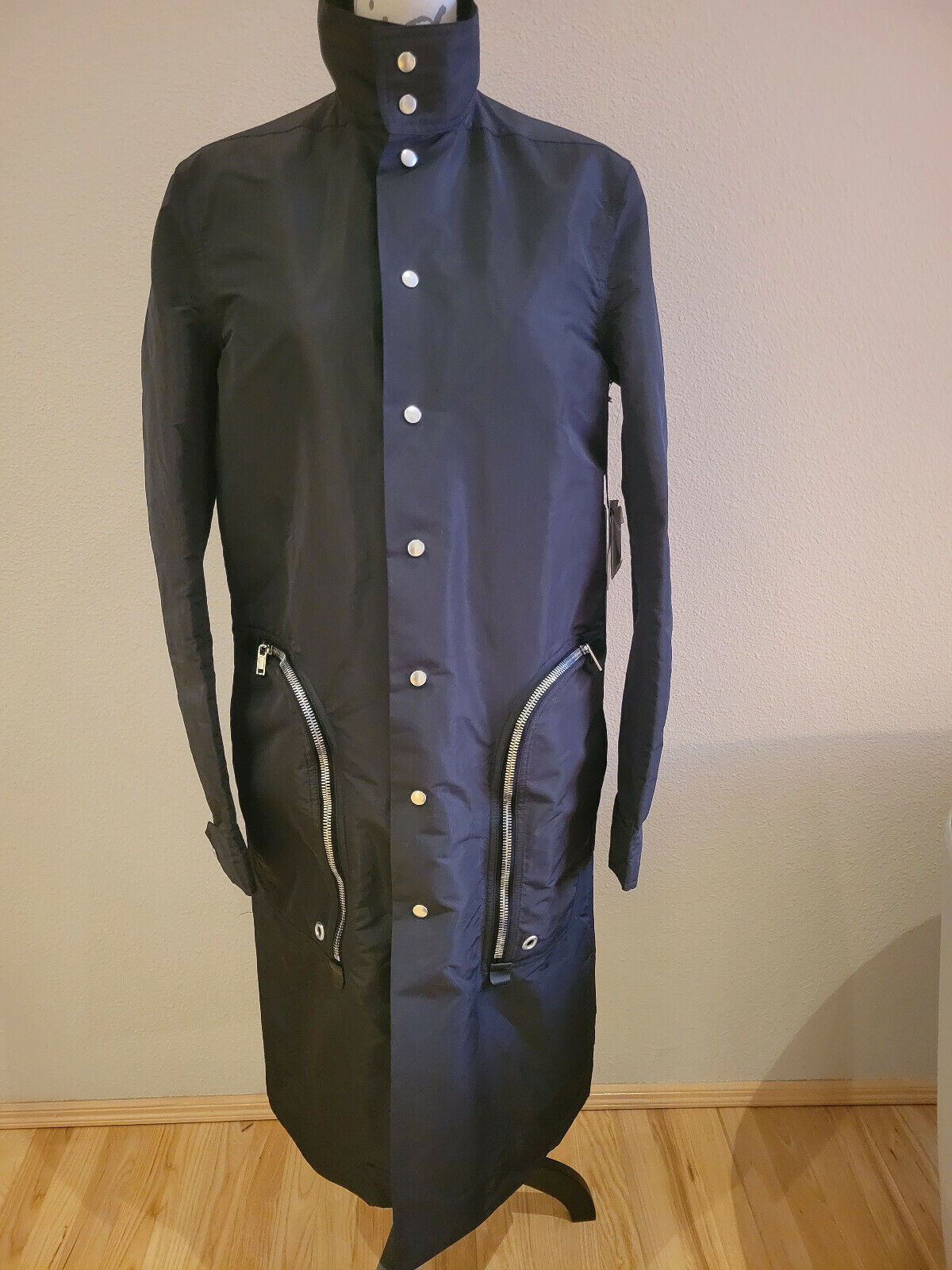 RICK OWENS Black Creatch Pealab Coat Jacket - made in Italy - BNWT