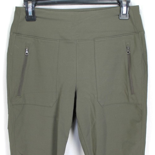 The North Face Leggings Womens Size M Olive Green Zip Pockets Outdoors Hiking - Picture 2 of 5