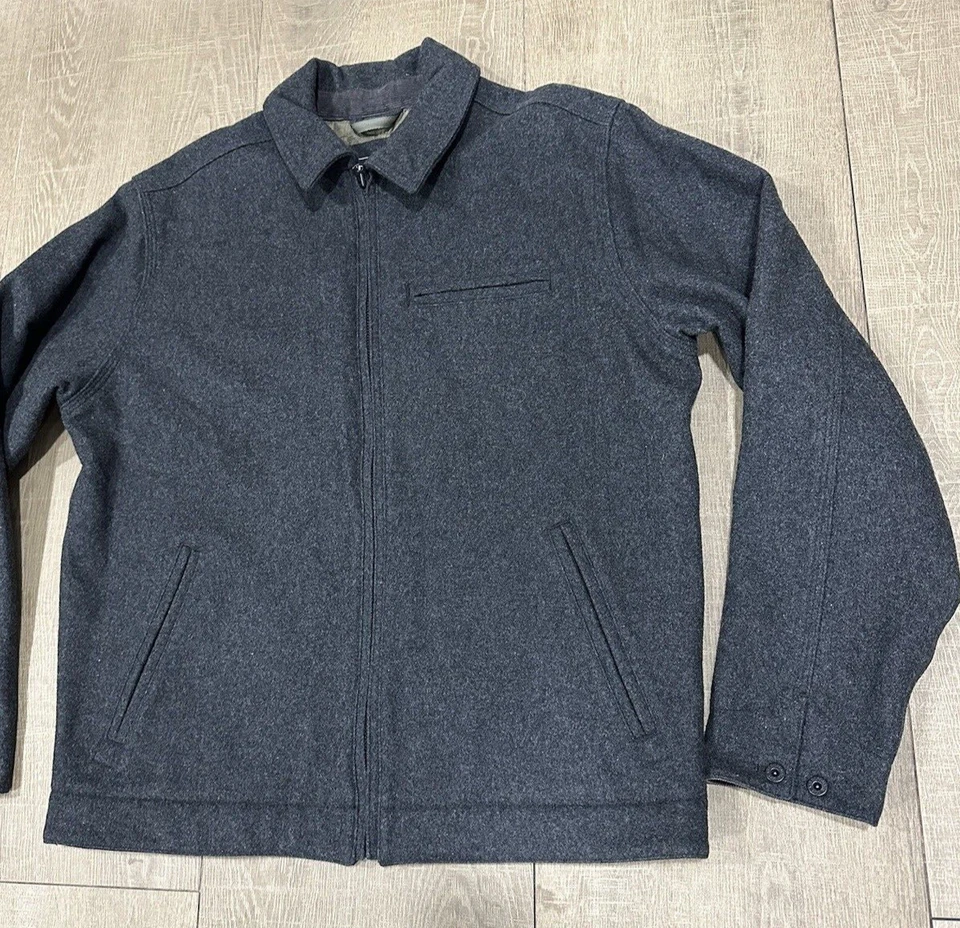 Abercrombie Fitch Wool Jacket Mens  XLarge Gray Lined Full Zip  Casual - Image 4 of 4