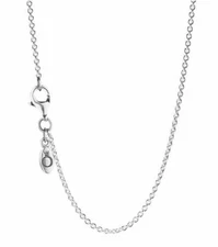 AUTHENTIC PANDORA NECKLACE STERLING SILVER CHAIN #590412-45 w/POUCH