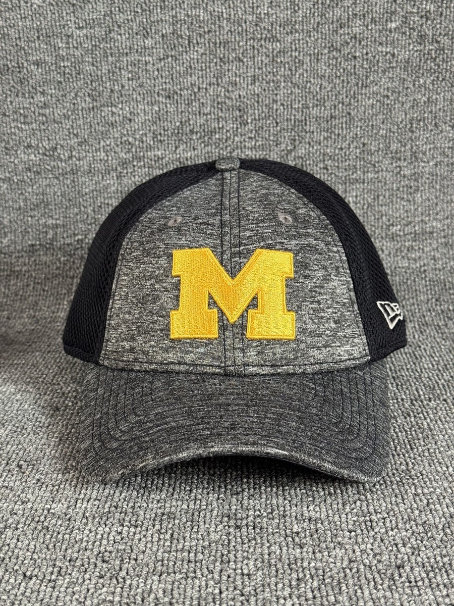 New Era Michigan Wolverines Trucker Strapback Gray Black 9FORTY Hat