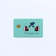 Custom Bulbasaur Debit Card Skin Decal Pokémon TCG Vinyl Small Chip Anime Manga
