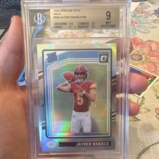 2024 Panini Donruss Optic Jayden Daniels #248 Rated Rookie Holo BGS 9 Commanders