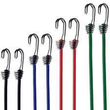 Small Bungee Cords 6mm, 8 Pack Stretch Cords With Hooks, Outdoor Use, Multicolor