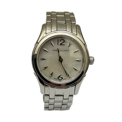 Hamilton Jazzmaster White Shell Quarzuhr 10P Silber und Weiß aus Japan