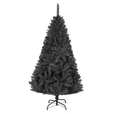 Christmas Tree Black Artificial Bushy Pine Outdoor Xmas Home Decoration 6FEET UK