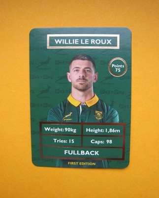 SPRINGBOK RUGBY CARDS 2025   UNITED EDITION  SOUTH AFRICA Sticker  Le Roux