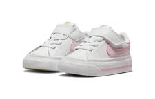 NEW NIKE INFANT COURT LEGACY TDV WHITE PINK FOAM SESAME DA5382115