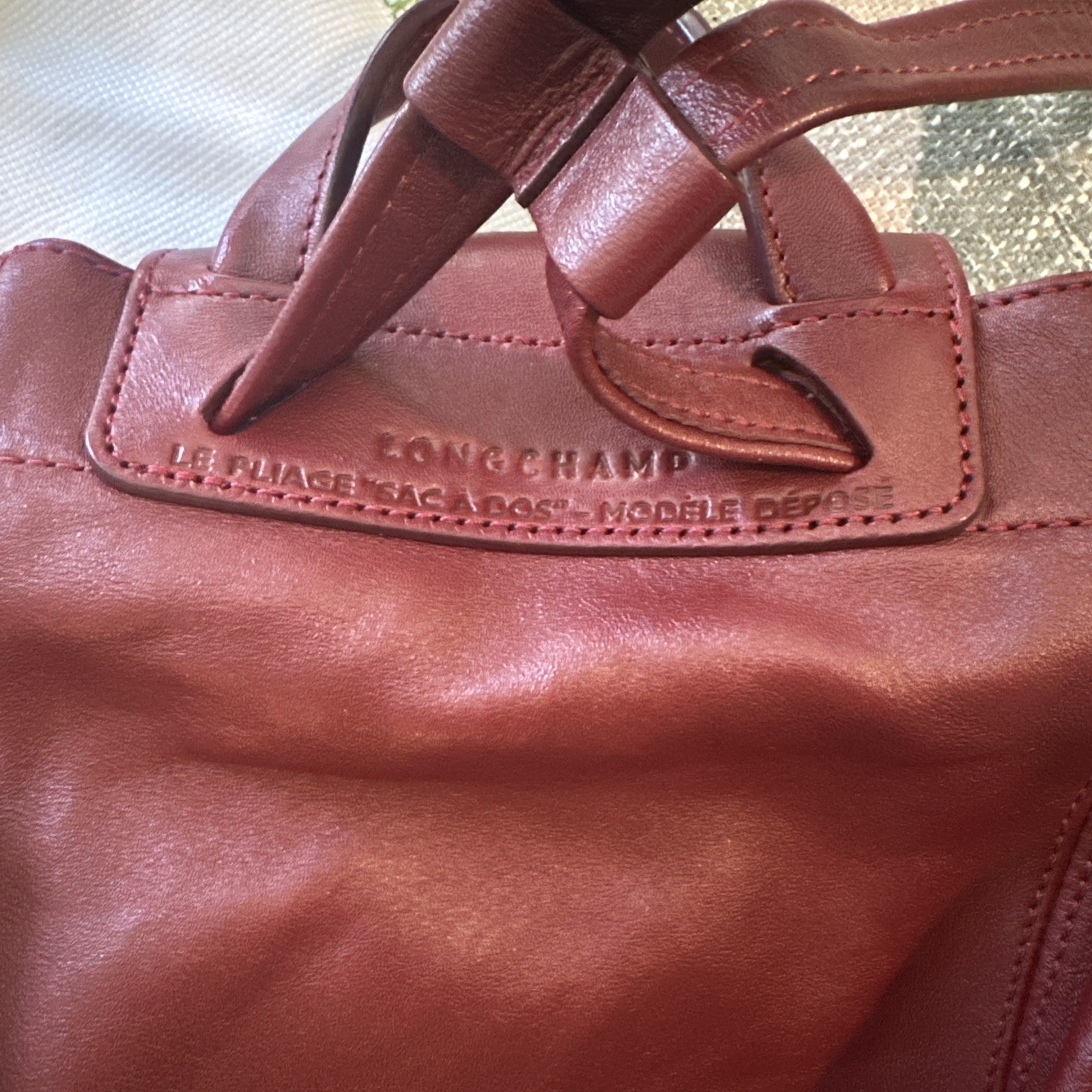 Authentic Longchamp Le Pliage Backpack Lambskin, … - image 4