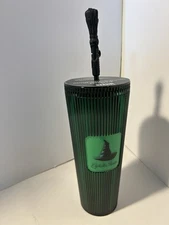 New Starbucks Wicked Elphaba Glow Witch Straw Green Cup Tumbler