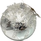 X Large Silver Icicle Bauble Ornament Christmas Decoration Seasonal Art TH