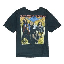 The Black Crowes rock band vtg black short sleeve T-Shirt  QT2938