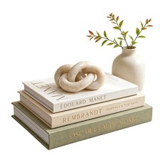 Decorative Books for Home Decor - Coffee Table Books Decor Set of 3, Faux Boo...