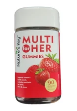 Priced to sell-Exp 12/25Nature's Key multivitamin for Her Strawberry Gummy (90) 