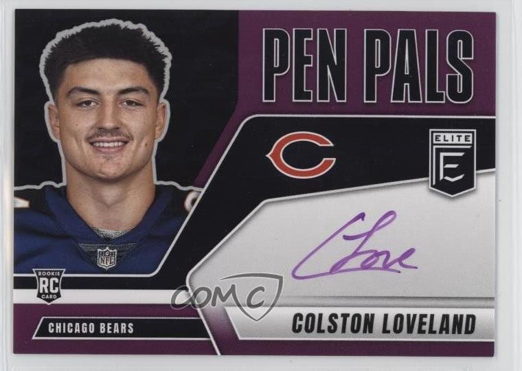 2025 Panini Donruss Elite Pen Pals Purple Ink Colston Loveland Rookie Auto RC
