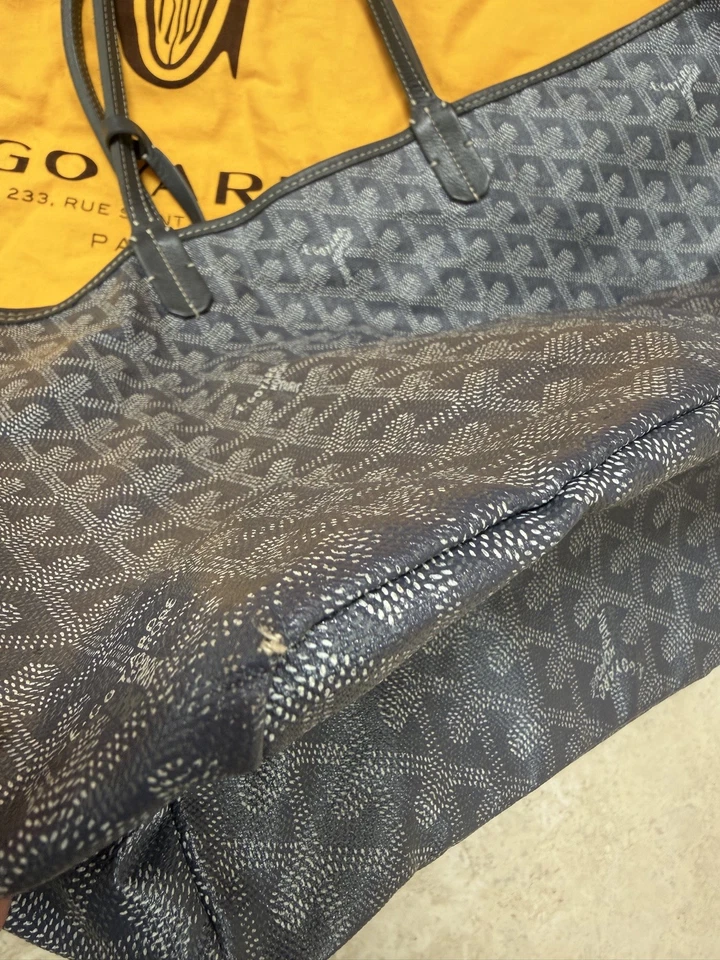 Goyard Goyardine Gray St. Louis PM Tote Bag Hand Bag With Pouch - Image 4 of 4
