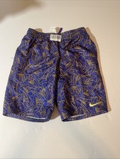 Boys Nike SNEAKERS VOLLEY shorts Swoosh Purple Size Lg NWT