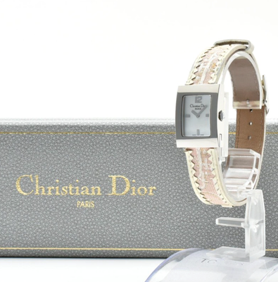 Christian Dior 腕時計 D78-109 N MINT /Box] Christian Dior D78-109 White Shell Dial 19mm Ladies