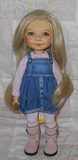 Kemper SARAH Doll Wig SIZE 8/9 DK PALE BLONDE Long Hair NO Bangs Seam Part NWT