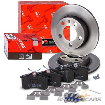 TRW BREMSSCHEIBEN +BELÄGE HINTEN FÜR SKODA FABIA 1 2 3 RAPID VW GOLF 4 POLO 5 6R