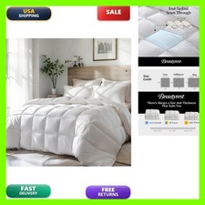 Beautyrest Goose Feather Down Fiber Comforter King Size White 106 x 90 Inch