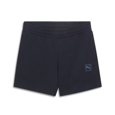 PUMA Essential Elevated MidRise 5 Inch Shorts Womens Blue Casual Athletic Bottom