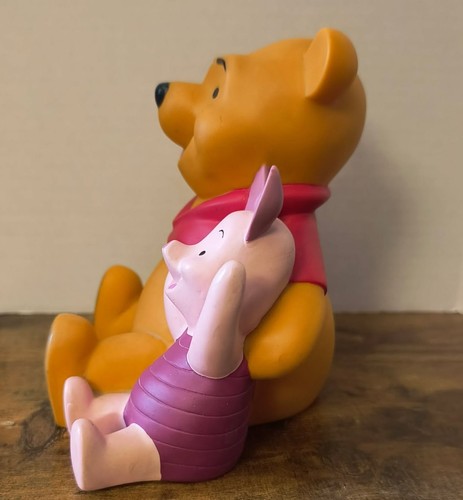 VINTAGE DISNEY WINNIE THE POOH & FERKEL VINYL BANK - Bild 3 von 9