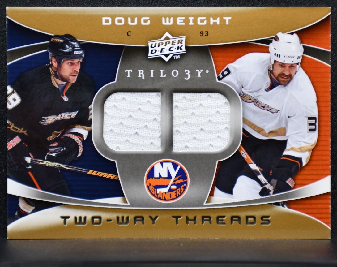 2008-09 UD Trilogy Two-Way Threads Doug Weight 2W-DW Islanders Jersey 8165