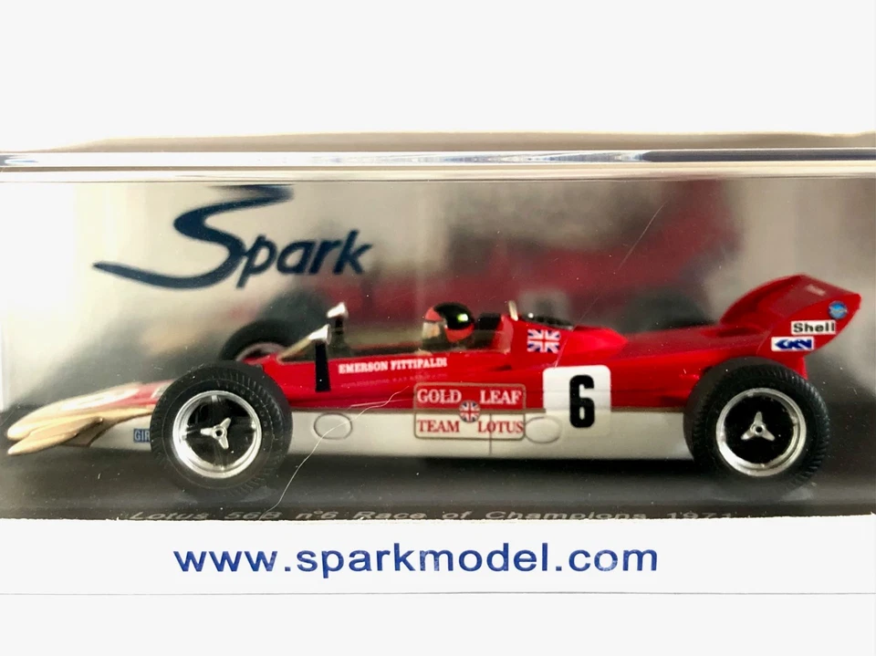 F1 1/43 Spark S1763 Lotus 56B N°6 E.Fittipaldi Race Of Champions 1971, Used - Immagine 3 di 4