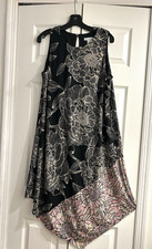 London Times Sleeveless Floral Knit Dress~Asymmetric Hem~TRENDY~Plus size 14W