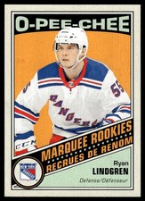 2019-20 O-Pee-Chee Rookie Blank Backs Ryan Lindgren Rookie New York Rangers