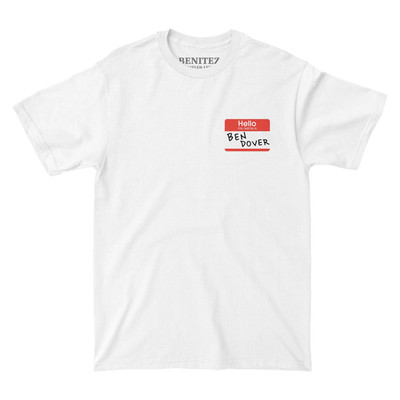 BENITEZ By Baylen Levine Ben Dover T-Shirt White Mens SOLD OUT Large L