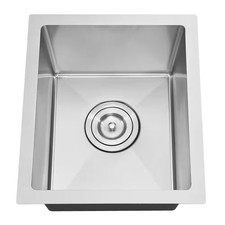 Brushed Stainless Steel 13 In. Single Bowl Undermount Scratch-Resistant Nano Kit