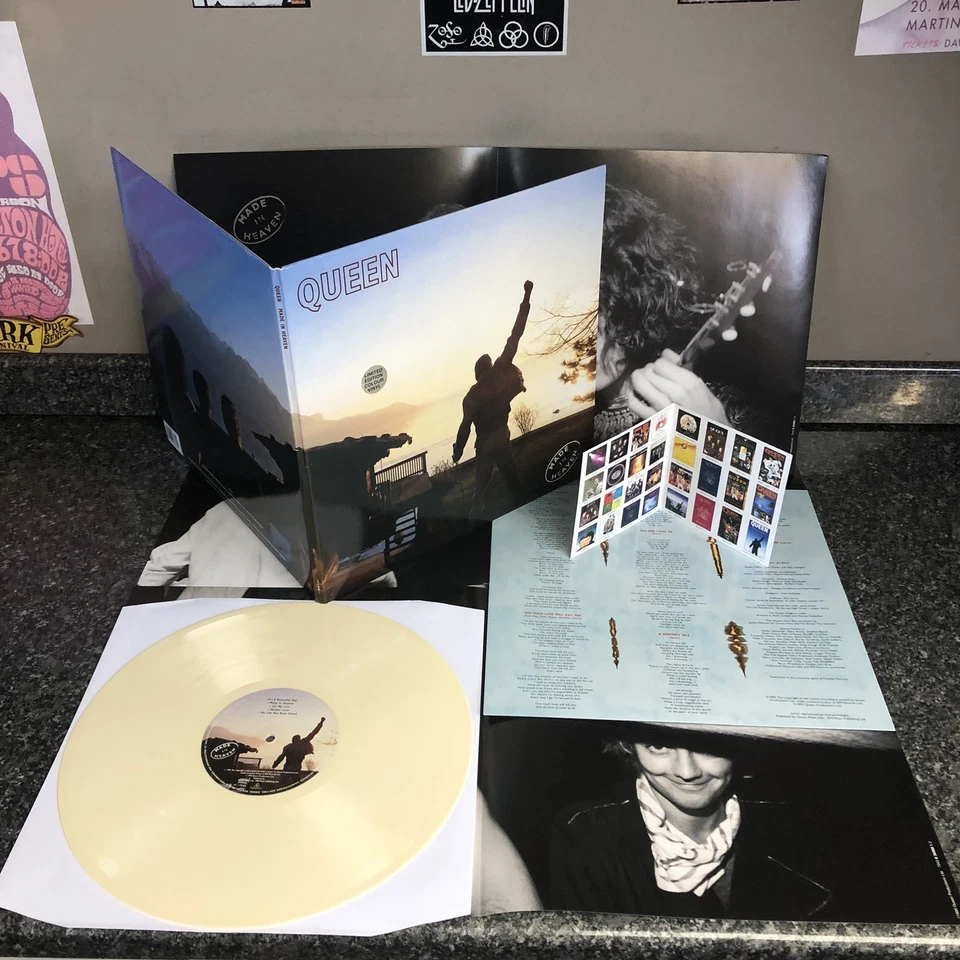 LP ALBUM RECORD QUEEN MADE IN HEAVEN 1ST UK PRESS CREAM VINYL 3 POSTER  NM-/NM- - Image 3 of 4