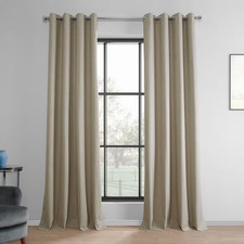 Light Beige Performance Linen Curtains Grommet 50 In. W X 108 In. L Hotel Blacko